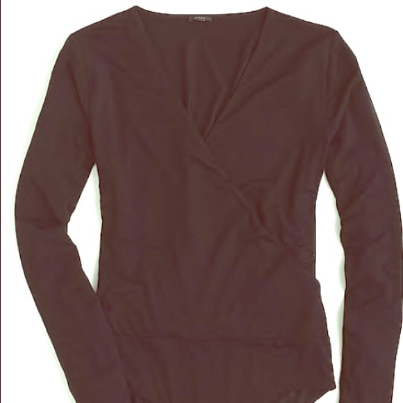 J. Crew Tops - J. Crew Black Wrap Bodysuit J. Crew Tops - J. Crew Black Wrap Bodysuit